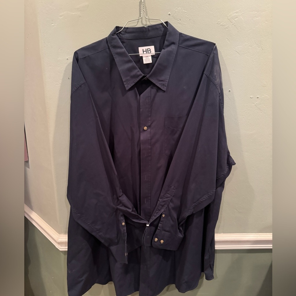 HB from DXL Navy Button Down 4XL
